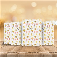 Pink Bling printed Gift Bag (Pack of 4)