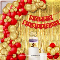 Red & Gold Foil Curtain Kit ( 24 pc pack)