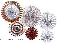 Rose Gold Border Paper Fans