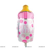 Pink Feeding Bottle Balloon