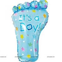 Blue Feet Foil Balloon