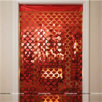 Red Heart Foil Curtains