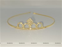 Metal Tiara Diamond Gold