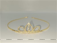 Metal Tiara Heart Gold
