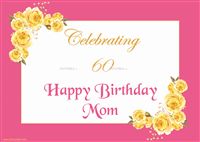 60th Birthday theme Backdrop