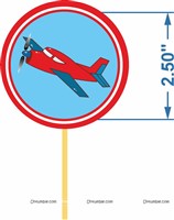 Aeroplane Theme  Cup Cake Topper