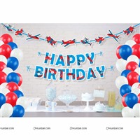 Aeroplane Birthday Letter Bunting Kit (Pack of 42 pcs)