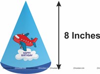 Aeroplane Party Hats (Set of 6)