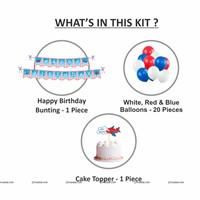 Aeroplane Theme Bunting , Topper and Balloons 