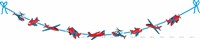 Aeroplane Birthday Letter Bunting Kit (Pack of 42 pcs)