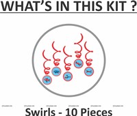 Aeroplane Party Swirls (Pack of 10)