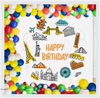 Around the World - Travel/Holiday Theme Backdrop Kit