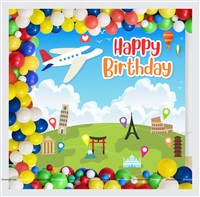 Around the World - Travel/Holiday  Theme Backdrop Kit