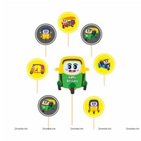 Auto Theme Cake  & Cup Cake Topper 