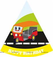 Auto Theme Paper Fan Party Kit