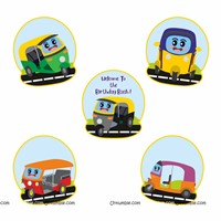 Auto Theme Paper Fan Party Kit