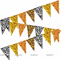 Animal skin printed bunting (10 ft)