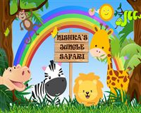 Baby Jungle Animals Backdrop 