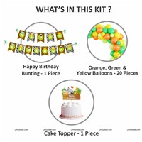 baby Jungle Theme Bunting , Topper and Balloons 