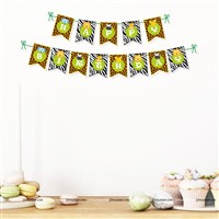 Baby Jungle Birthday theme Happy Birthday Banners