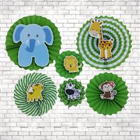 Jungle Animals Party Paper Fan decorations