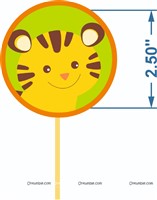 Jungle Cup cake & cake topper set ( Pack of 13)