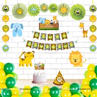 Jungle theme Paper Fan Kit 