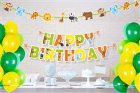 Jungle Birthday Letter Bunting Kit (Pack of 42 pcs)