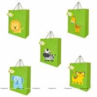 Jungle Green Gift Bags with Tags