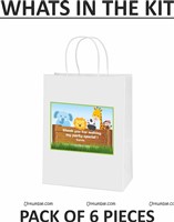 Baby Jungle Birthday theme Stickered gift bags