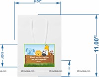 Baby Jungle Birthday theme Stickered gift bags