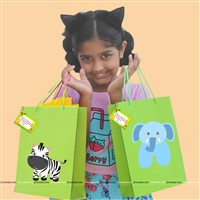 Jungle Green Gift Bags with Tags
