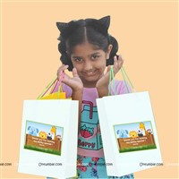 Baby Jungle Birthday theme Stickered gift bags