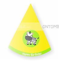 Zeebra birthday hats (Set of 6)
