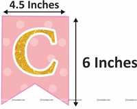 Baby Girl Welcome Home Foil Decor Kit Gold (Pack of 45 pcs)