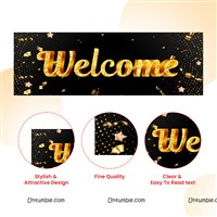 Black Welcome home Banner ( 6ft x 2 ft)