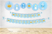 Baby Boy Welcome Decor Kit