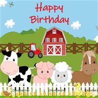 Cute farm Animal Backdrop