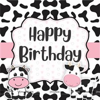 Farm Theme Backdrop With Cow Backdrop Black, Pack of 1