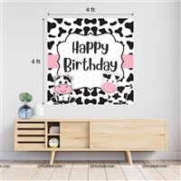 Farm Theme Backdrop With Cow Backdrop Black, Pack of 1