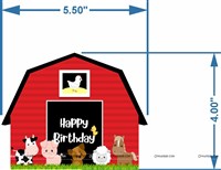 Barnyard / Farm themed Cup cake & cake topper set ( Pack of 13)