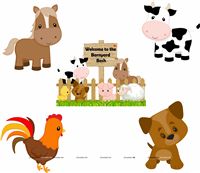 Farm Birthday theme Posters pack