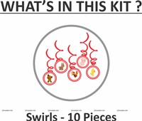 Barnyard Party Swirls (Pack of 10 )
