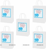 Elephant Theme Birthday Stickered gift bags