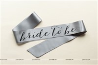 Bride to Be sash silver 