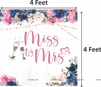 Miss To Mrs Floral Backdrop 