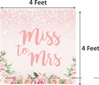 Miss To Mrs Rose Gold Backdrop 