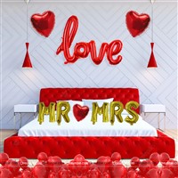 Mr and Mrs Foil Balloon Room Decor Kit