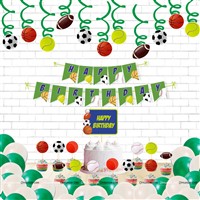 Ball Theme Swirls and Cup Cake Toppers Kit