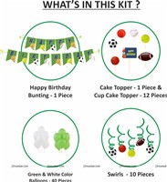 Ball Theme Swirls and Cup Cake Toppers Kit